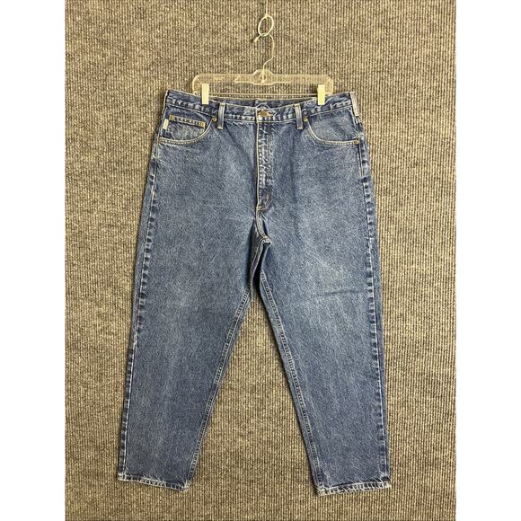 Carhartt Men's Relaxed Fit 5-Pocket Tapered Jean Rugged Work Wear Blue Sz 40